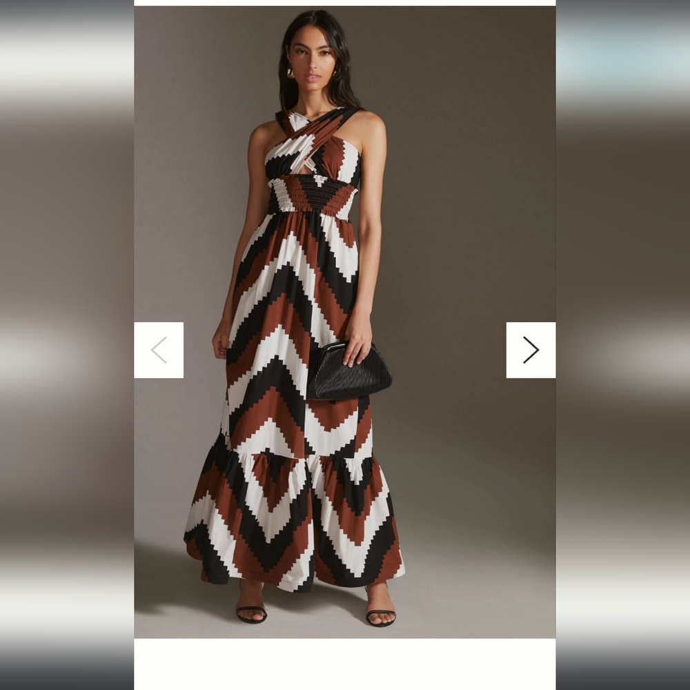 Plenty by Tracy Reese Chevron Pattern Maxi Sundress - Picture 6 of 8